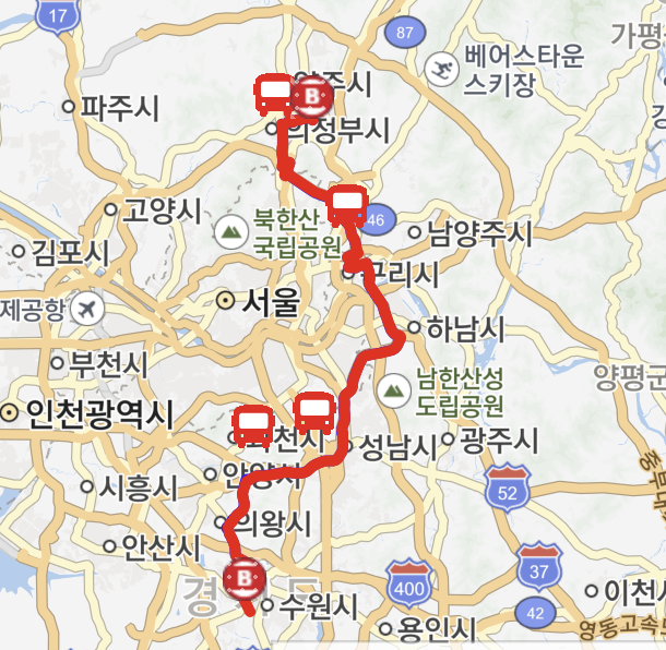 A8822 버스 시간표