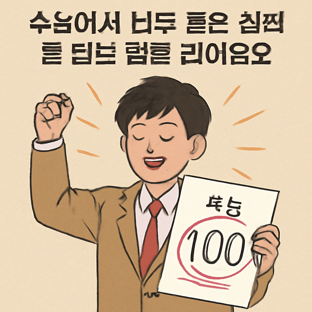 수능에서 너무 좋은 성적을 받는 꿈을 꿨어요 뭐예요