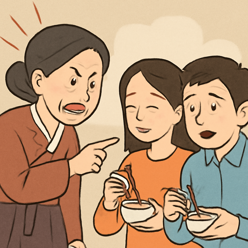 시어머니가 남과 음식 나눠 먹는거에 화냄 - 꿈 해몽, 꿈 풀이(+자세한 해석)이미지