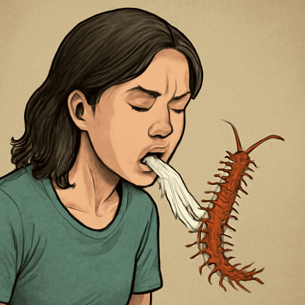 침을 뱉으면 지네같은 벌레가 나오는 꿈 