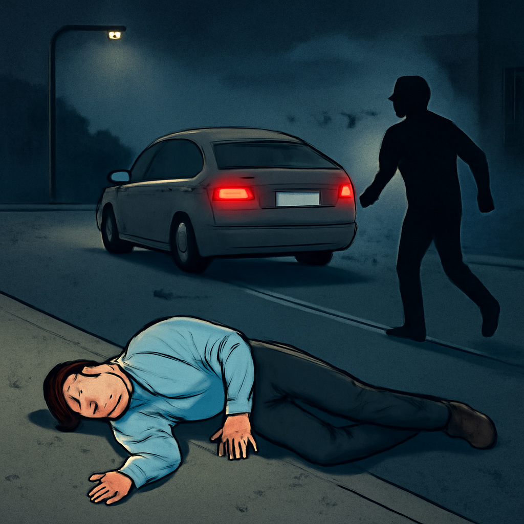 모르는사람이 교통사고후 뺑소니당함