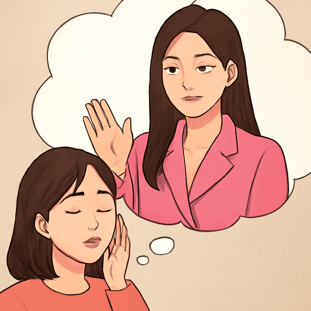 핑크색옷입은연예인박지현과대화하는꿈
