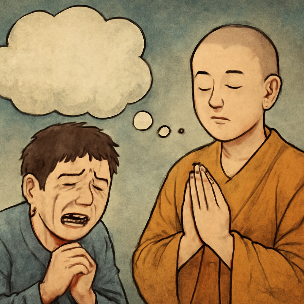 스님한테 죽기싫다고 살고싶다고 울면서 비는 꿈