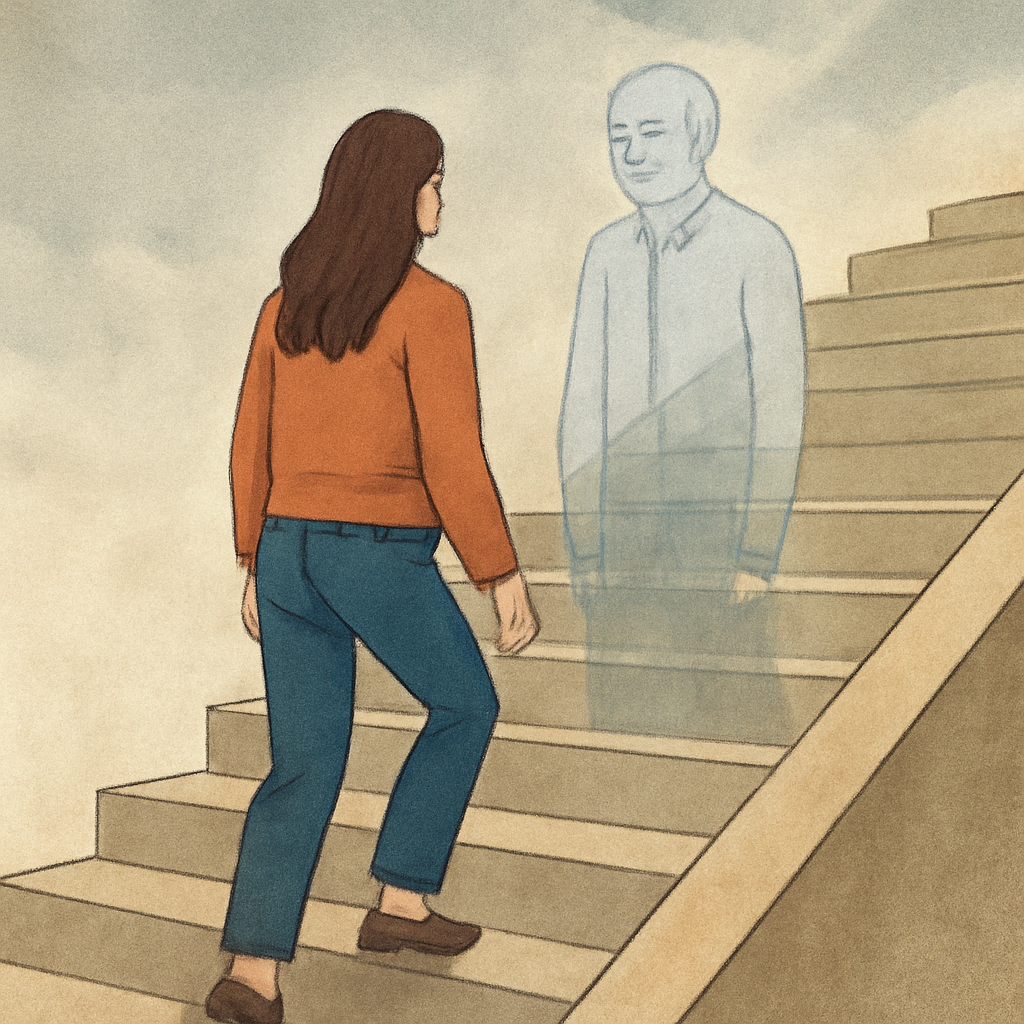 죽은 사람과 계단을 오르는 꿈