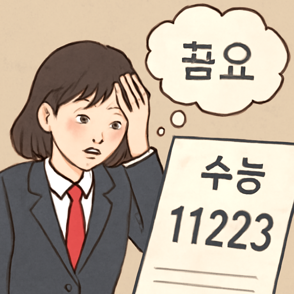 수능 쳤는데 11223? 뜨는 꿈요