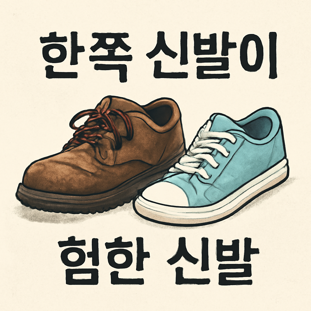 한쪽신발이 험한신발