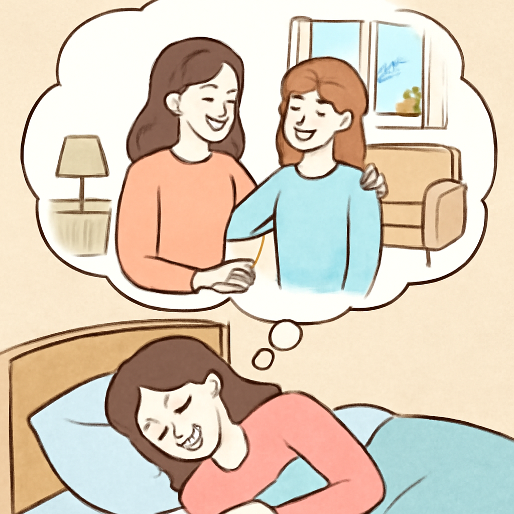 잘 때 집에서 좋아하는 친구를 만나는 꿈 - 꿈 해몽, 꿈 풀이(+자세한 해석)이미지
