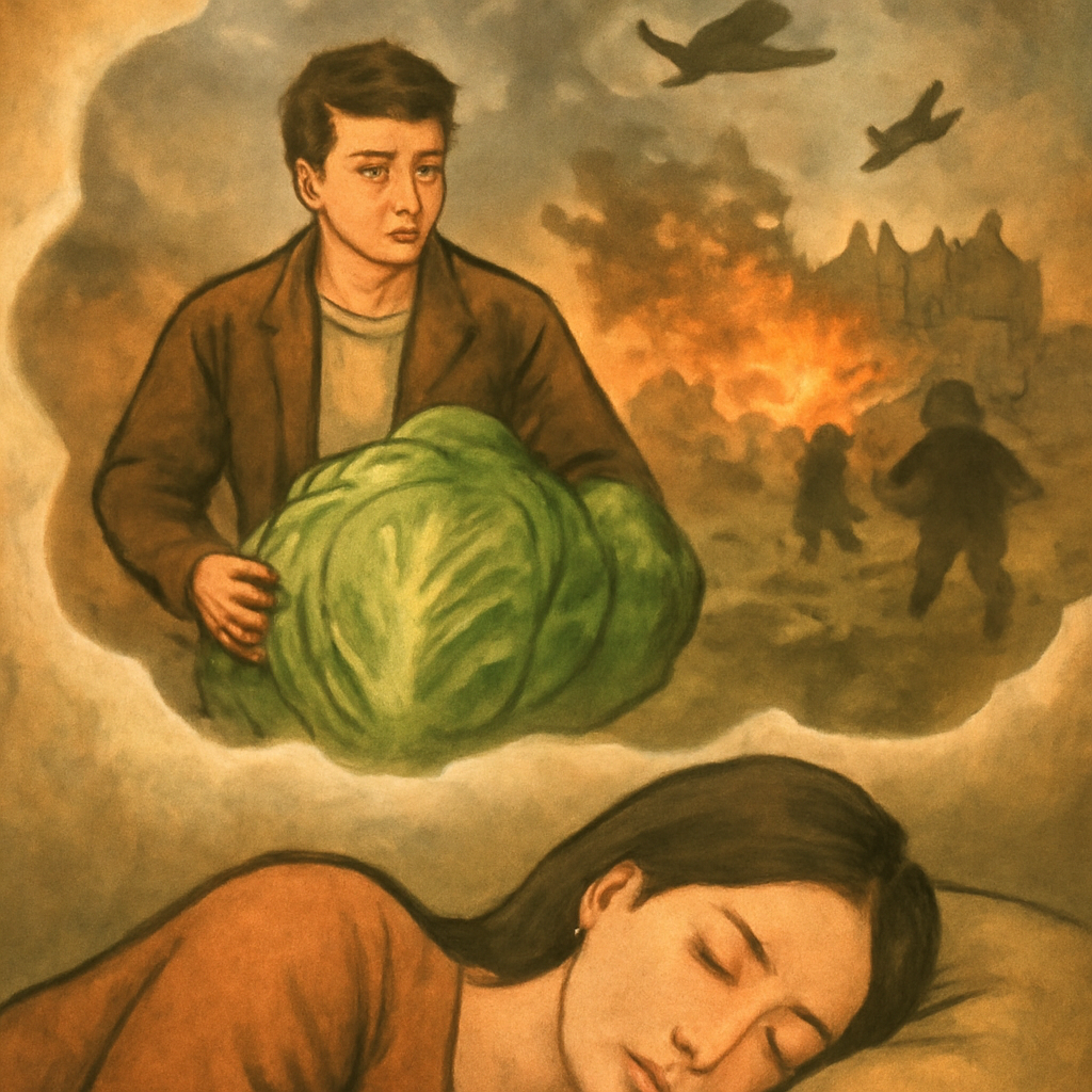아는오빠 꿈에 나왔는데 전쟁나서 배추집앞에서 날 지킨꿈