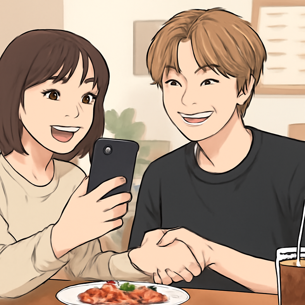 좋아하는아이돌이나랑사진더찍고악수도하고 내가한음식도먹고장