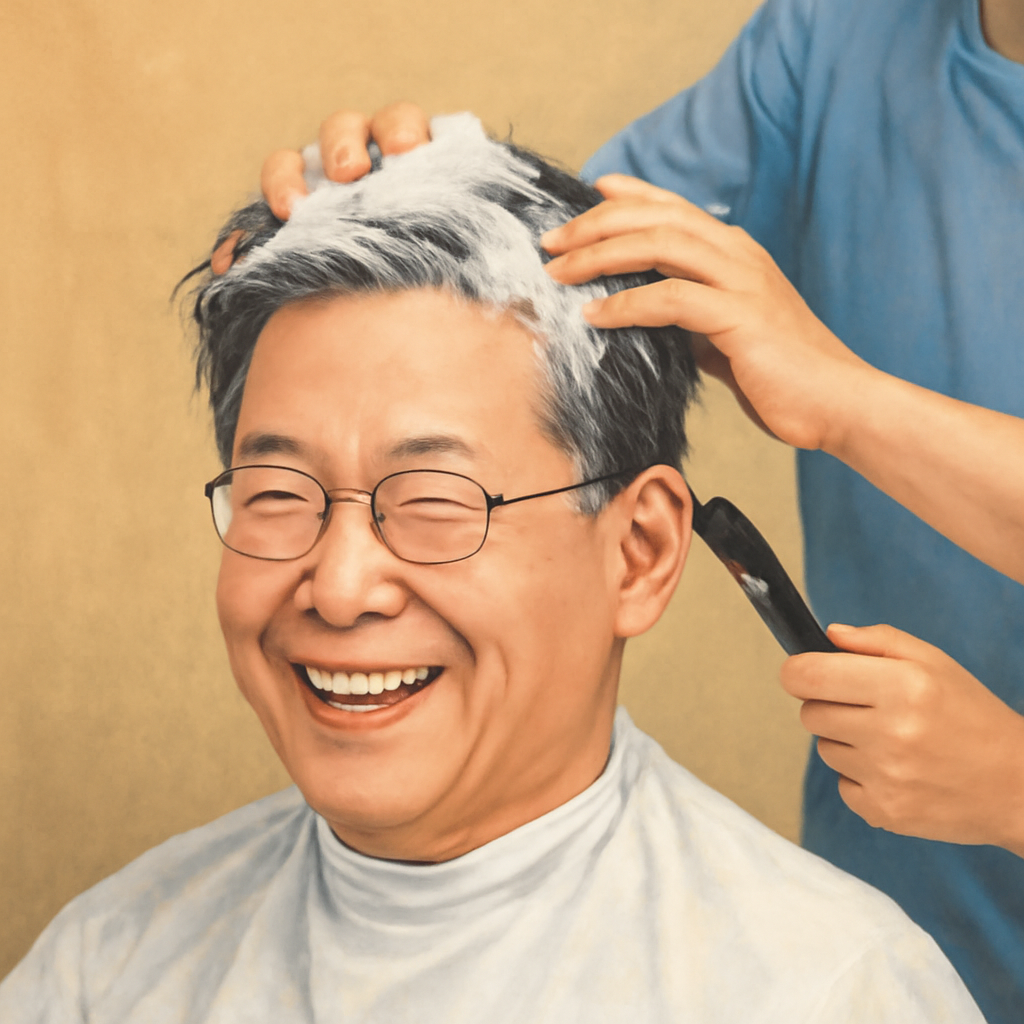 이재명대통령 머리 컷트하고 샴푸해주는꿈 대통령이환하게웃 - 꿈 해몽, 꿈 풀이(+자세한 해석)이미지