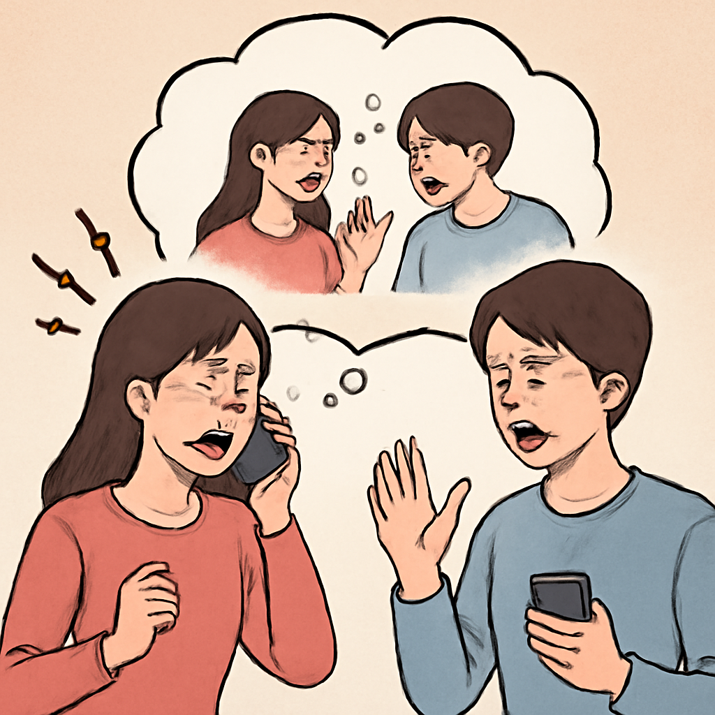 전남자친구랑 연락하면서 싸우는꿈