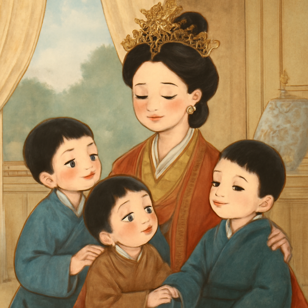 황후인내가황자들을돌보고보살피면서예뻐하는꿈