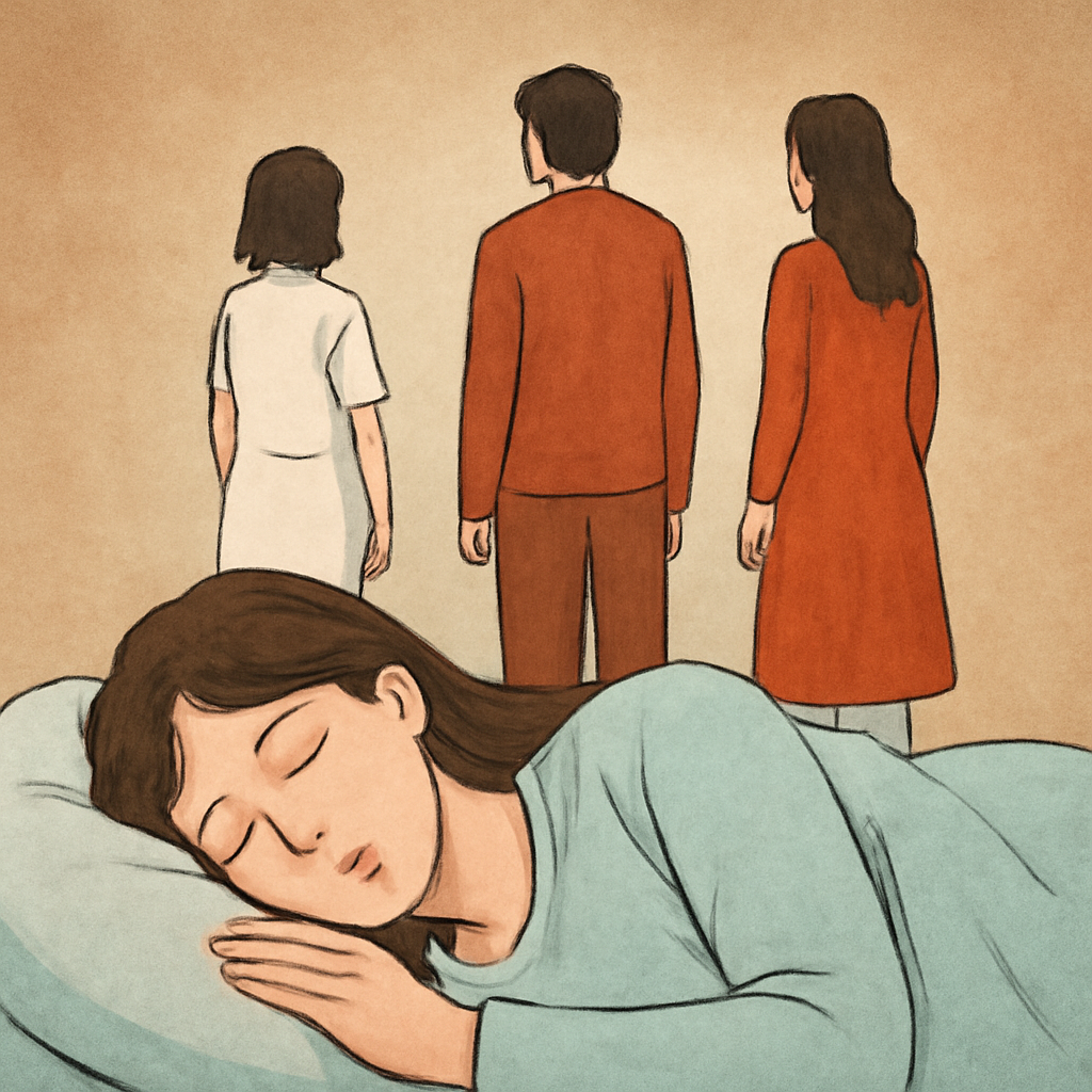 흰색옷빨간색옷입은사람들보는꿈