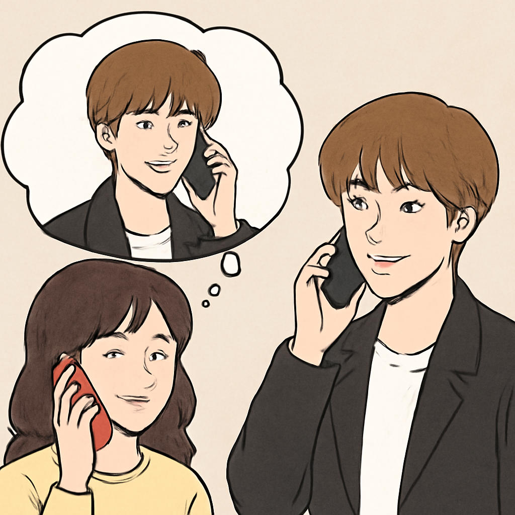 나의친구가 좋아하는 아이돌이랑나랑 전화로 대화하는 꿈