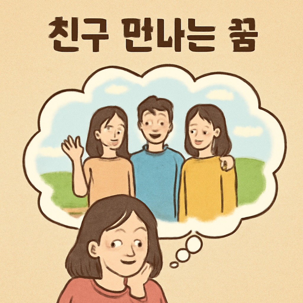 친구만나는 꿈 - 꿈 해몽, 꿈 풀이(+자세한 해석)이미지