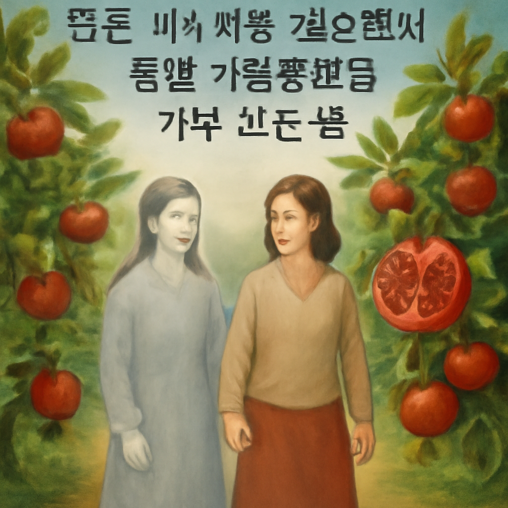죽은제수씨랑
걸으면서
팔간 석류열매를
가득 보는꿈