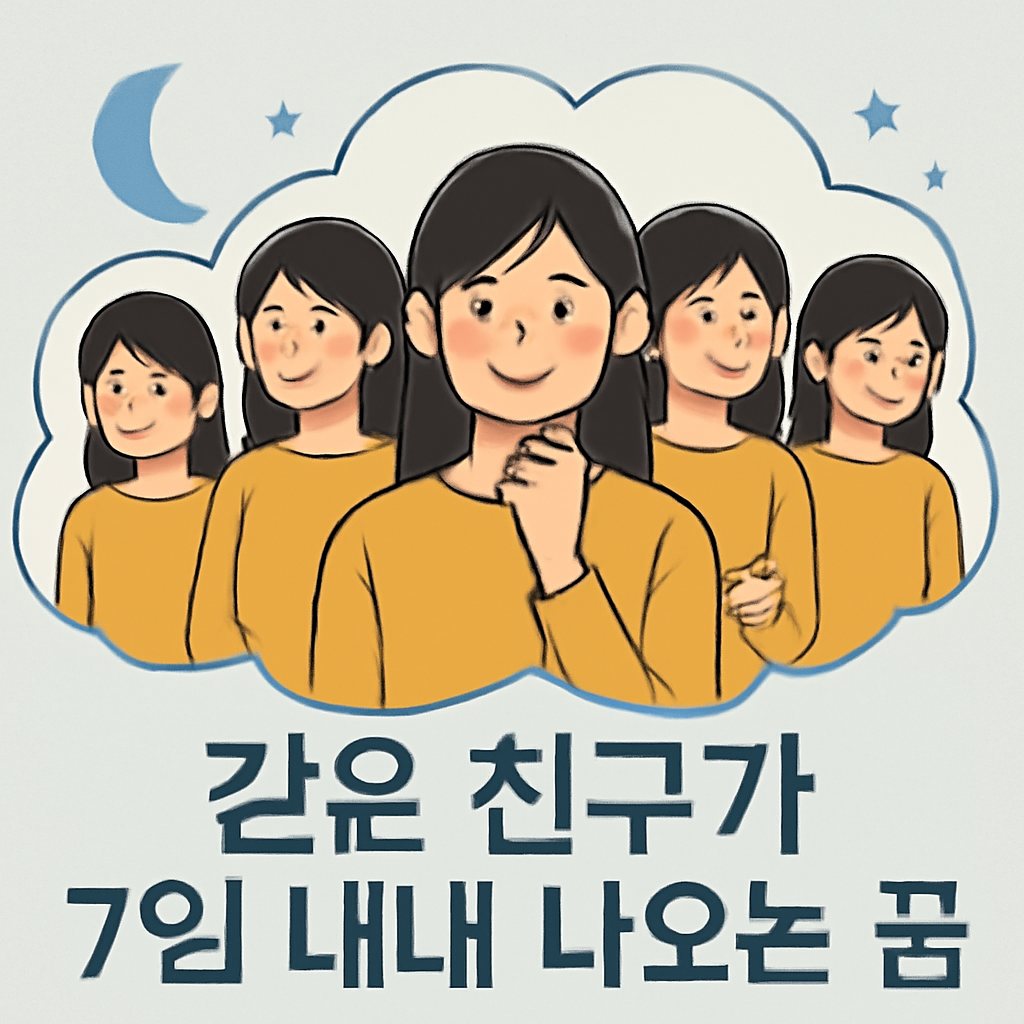 같은 친구가 7일 내내 나오는 꿈