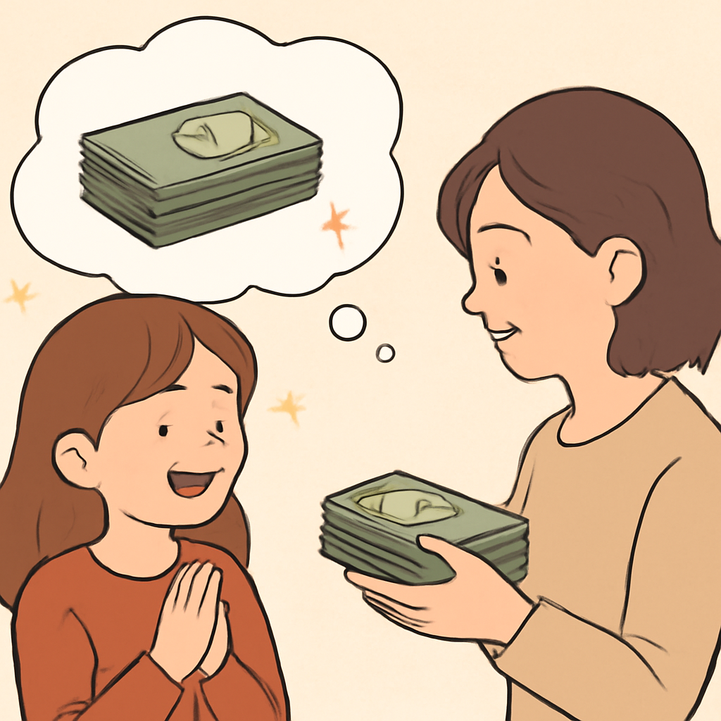 엄마에게 돈받는꿈