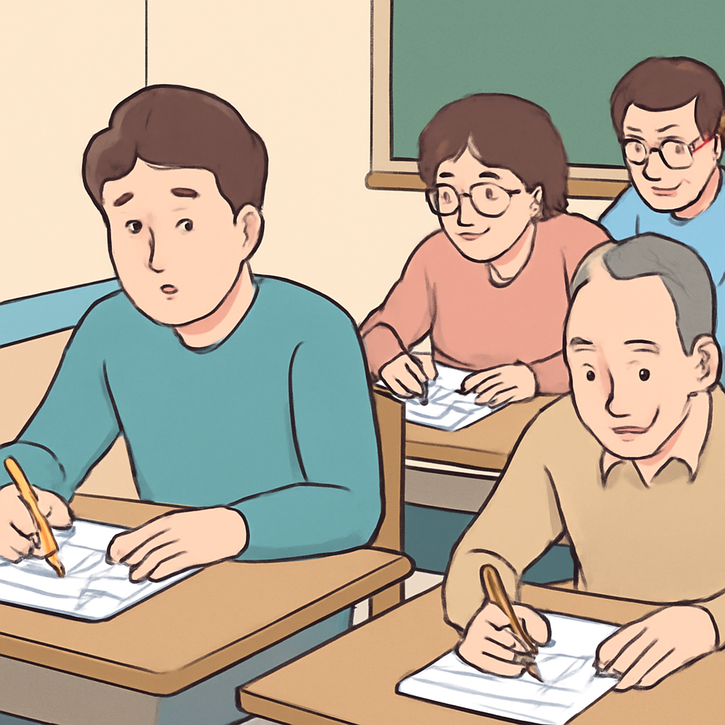 어른들끼리시험을보는데내가컨닝하려는꿈