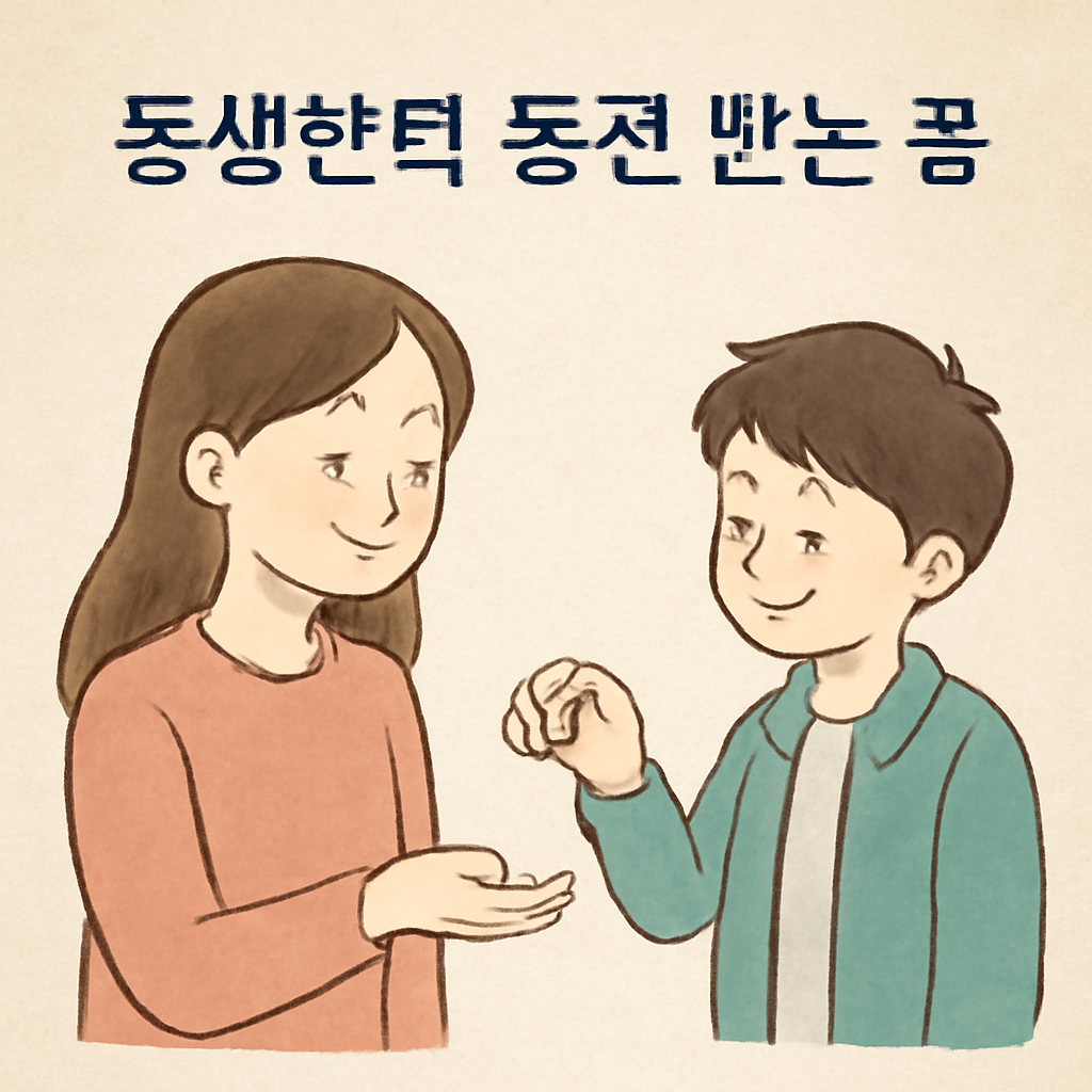 동생한테동전 받는꿈
