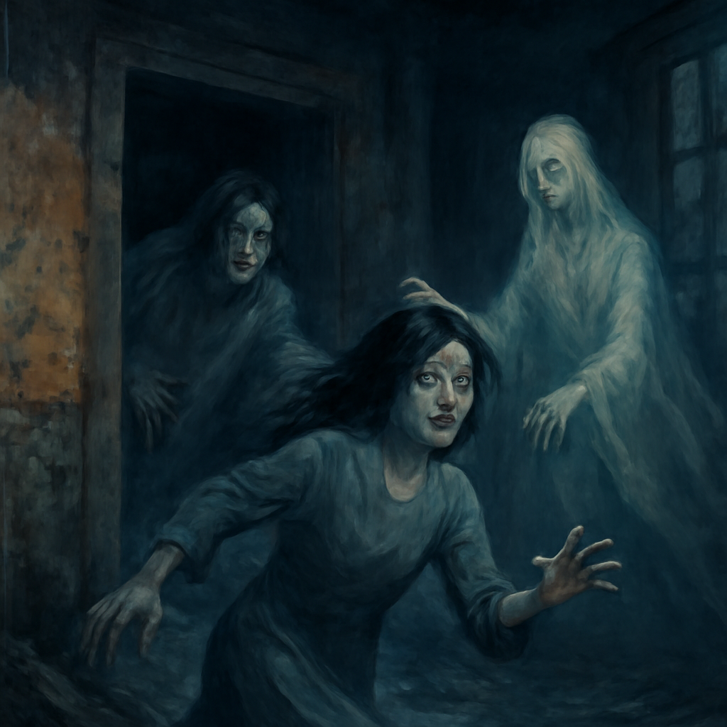 폐가에서 귀신에게 쫒기다가 다른귀신안테 도움받는꿈 - 꿈 해몽, 꿈 풀이(+자세한 해석)이미지