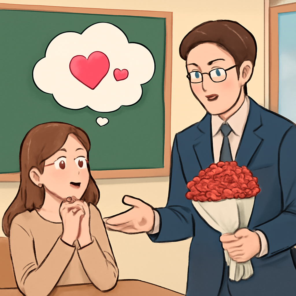 좋아하는 남자 선생님이 데이트 신청 하는꿈