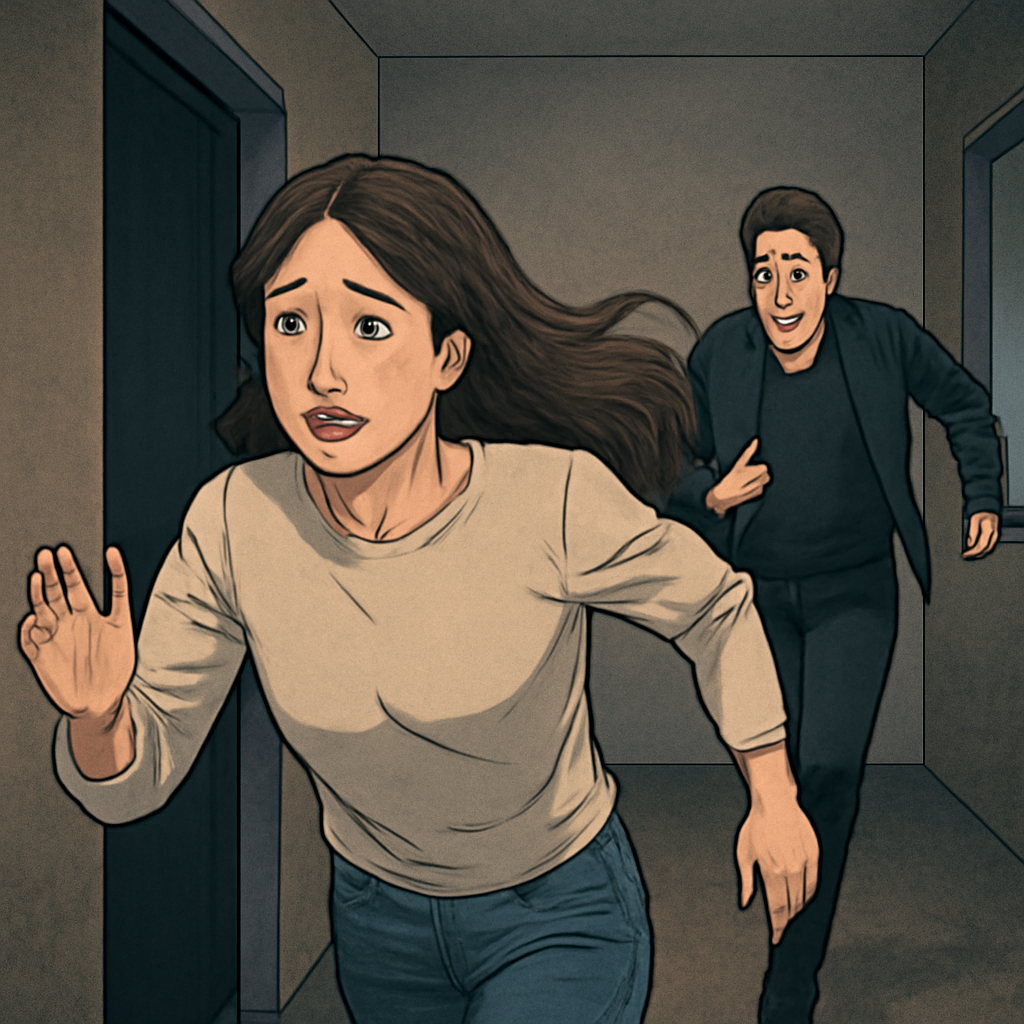 남자 연예인에게 도망다니고 쫒기고 숨는 꿈