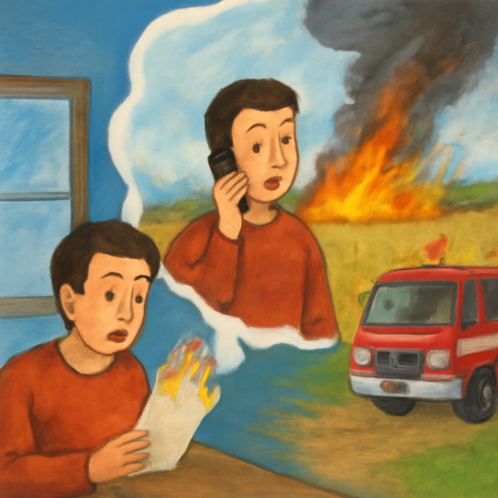 집에서종이를태우다가들녘으로날아가불이나서소방서에신고한꿈 - 꿈 해몽, 꿈 풀이(+자세한 해석)이미지