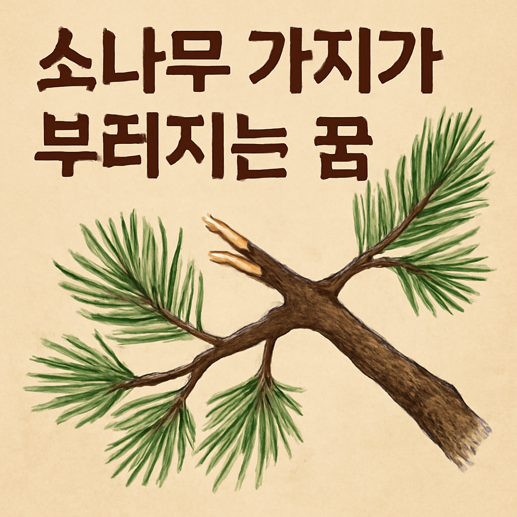 소나무가지가부러지는꿈 - 꿈 해몽, 꿈 풀이(+자세한 해석)이미지
