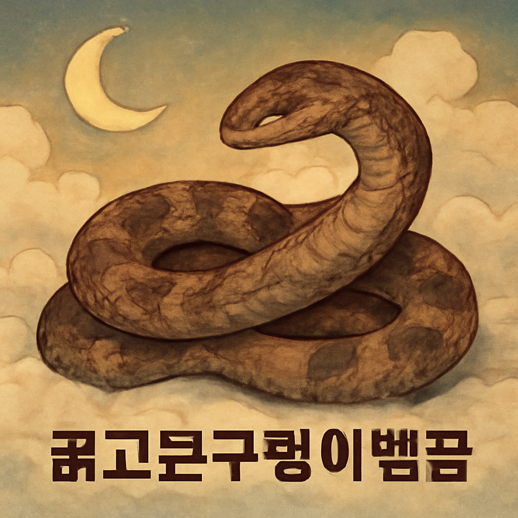 굵고큰구렁이뱀꿈