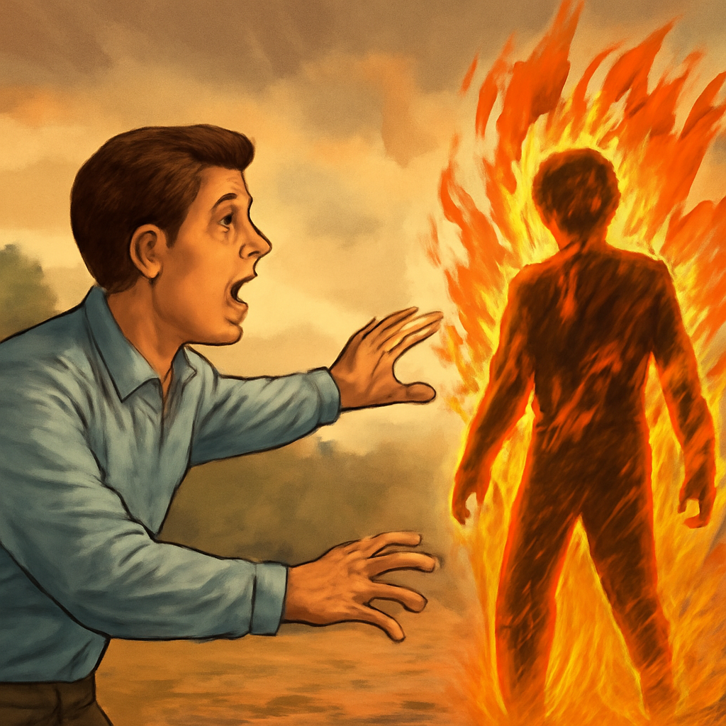 갑자기 큰불이나면서 다른사람몸에 옮겨붙은것을끄는것을보구 - 꿈 해몽, 꿈 풀이(+자세한 해석)이미지