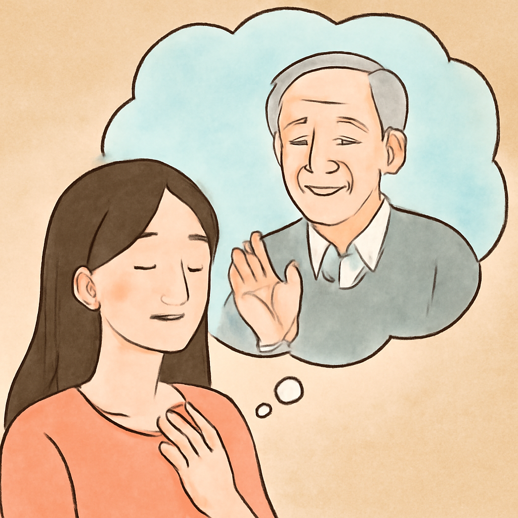 돌아가신 시아버지가 예쁘다고 얘기하시는 꿈