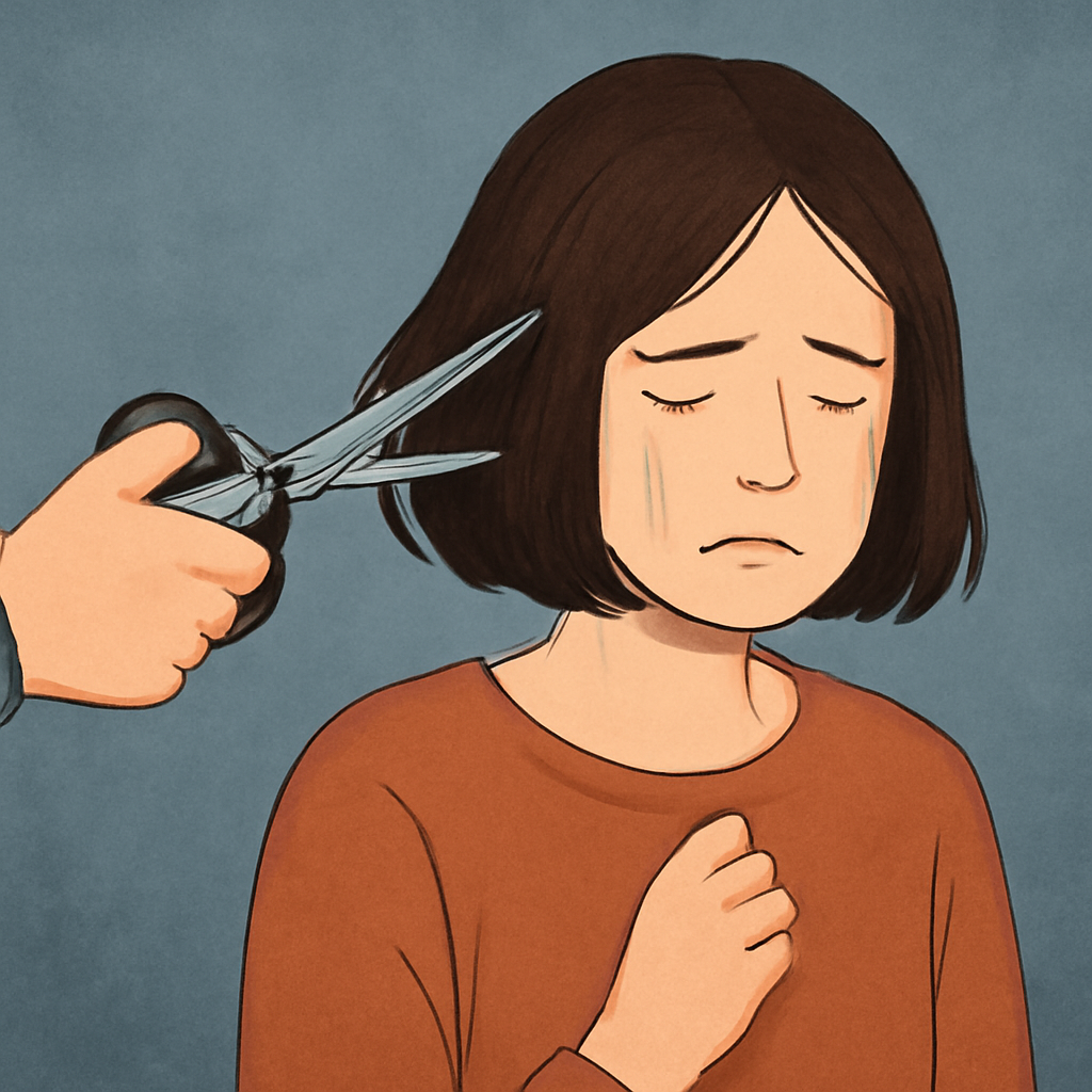 누군가 내 머리를 단발로 잘라 슬퍼하는 꿈