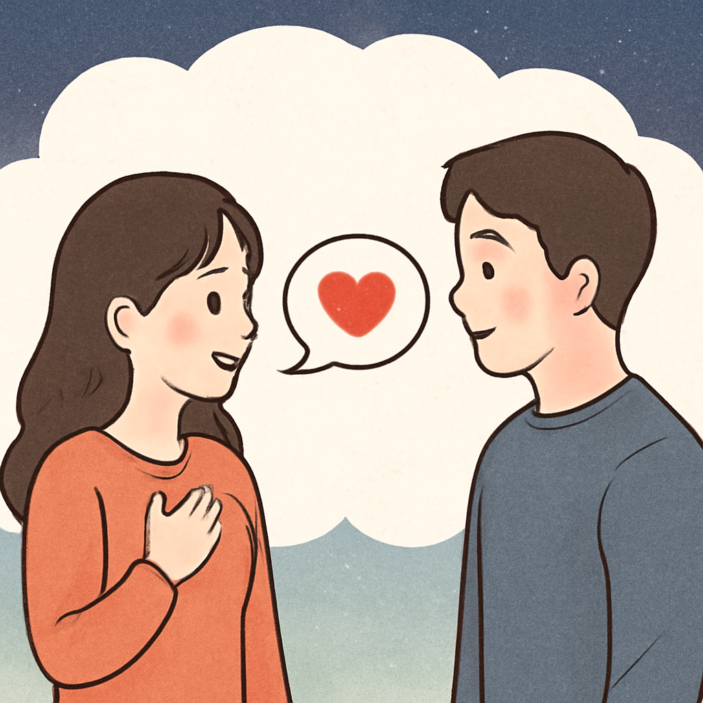 내가 좋아하는 사람에게 약간의 고백을 하는 꿈