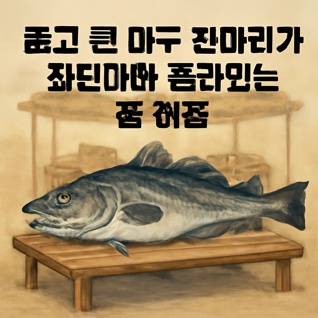 굵고 큰대구한마리가 좌판대에 올라
있는꿈 해몽 - 꿈 해몽, 꿈 풀이(+자세한 해석)이미지