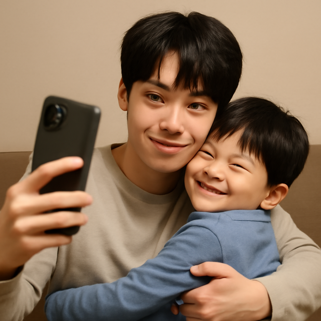 릴스찍는 도영이가 너무 귀여워서 끌어 안음