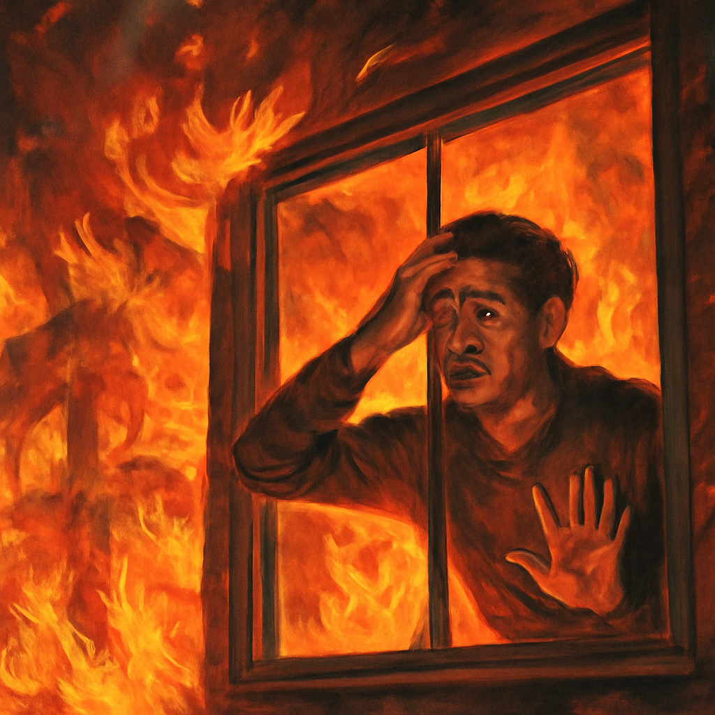 큰불이 났는데 건물에 갇혀있음.  - 꿈 해몽, 꿈 풀이(+자세한 해석)이미지
