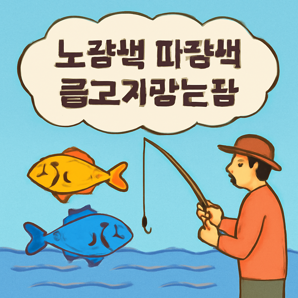 노랑색 파랑색 물고기잡는꿈 - 꿈 해몽, 꿈 풀이(+자세한 해석)이미지