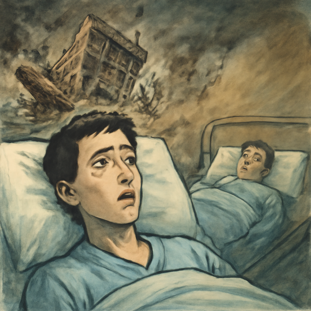 건물이나에게와르르무너져서죽는줄만알았는데눈을떠보니식물인간