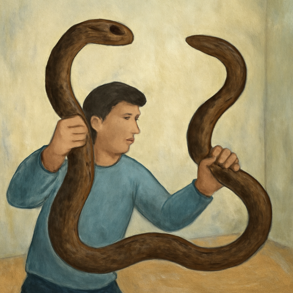 두마리 큰 갈색 구렁이를 다른 사람이 잡는 꿈 - 꿈 해몽, 꿈 풀이(+자세한 해석)이미지