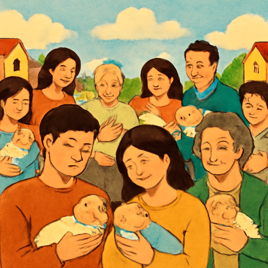 온동네 사람들이 애기를 안고 있는 꿈 - 꿈 해몽, 꿈 풀이(+자세한 해석)이미지