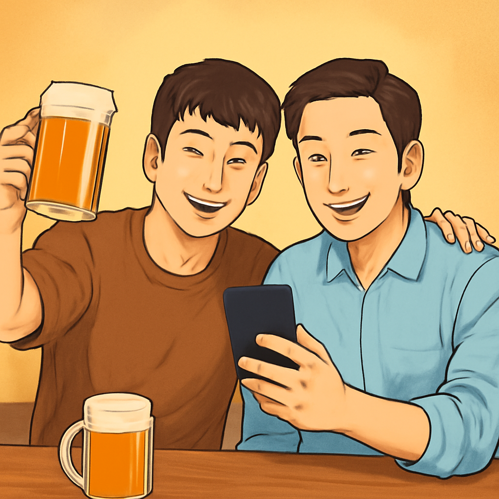 친한형과술먹고사진찍고노는꿈