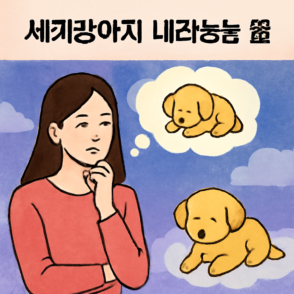 새끼강아지내려놓는꿈