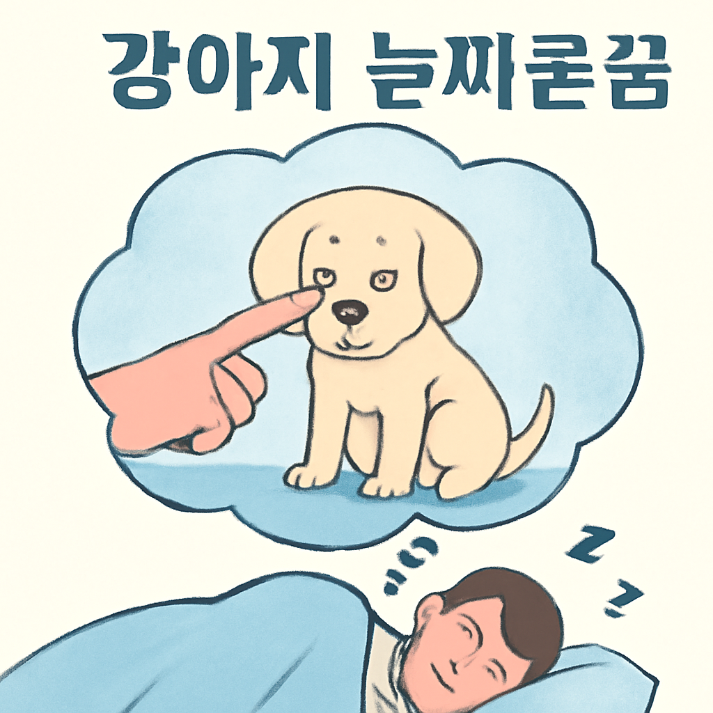 강아지 눈찌른꿈