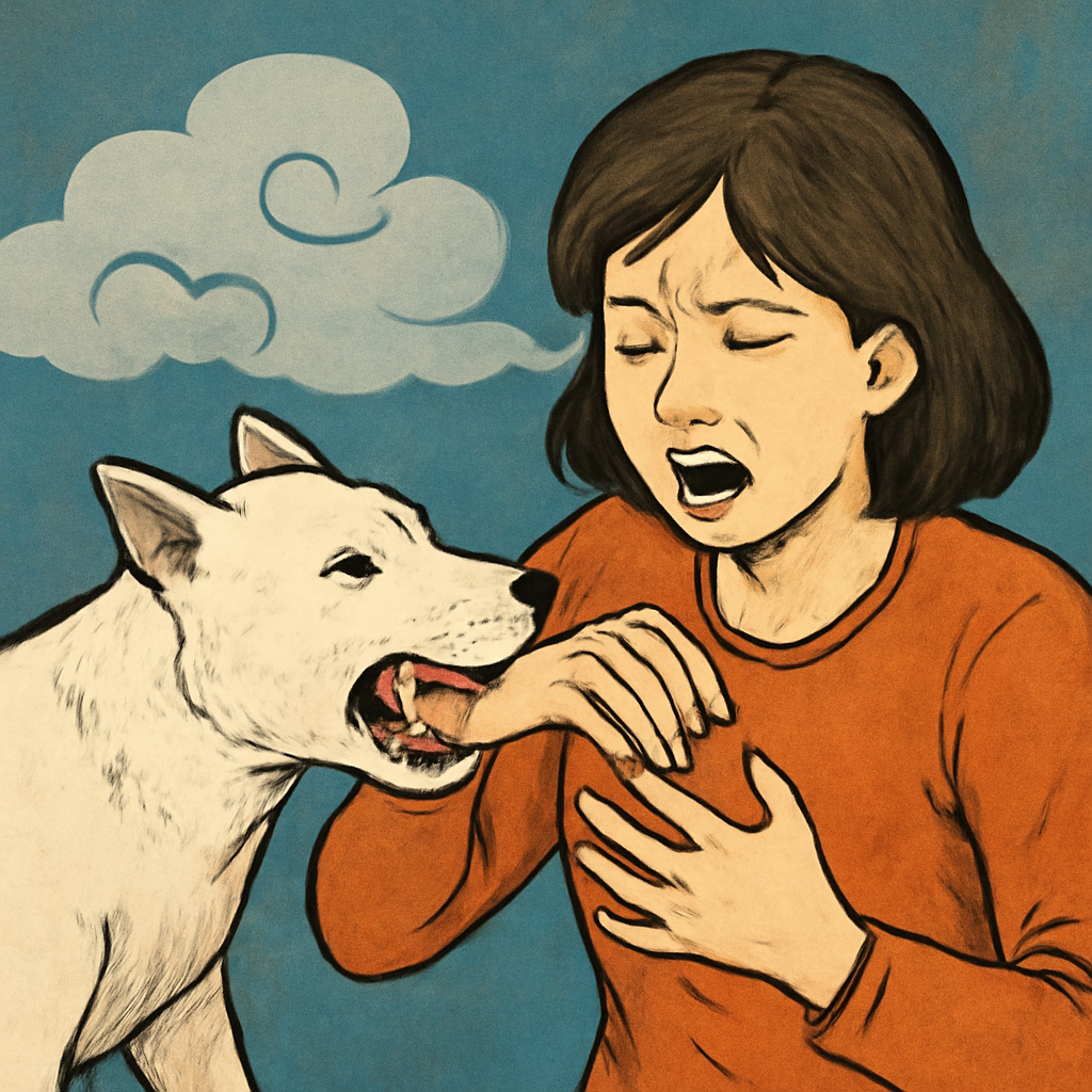 흰개한테손물리는꿈 - 꿈 해몽, 꿈 풀이(+자세한 해석)이미지