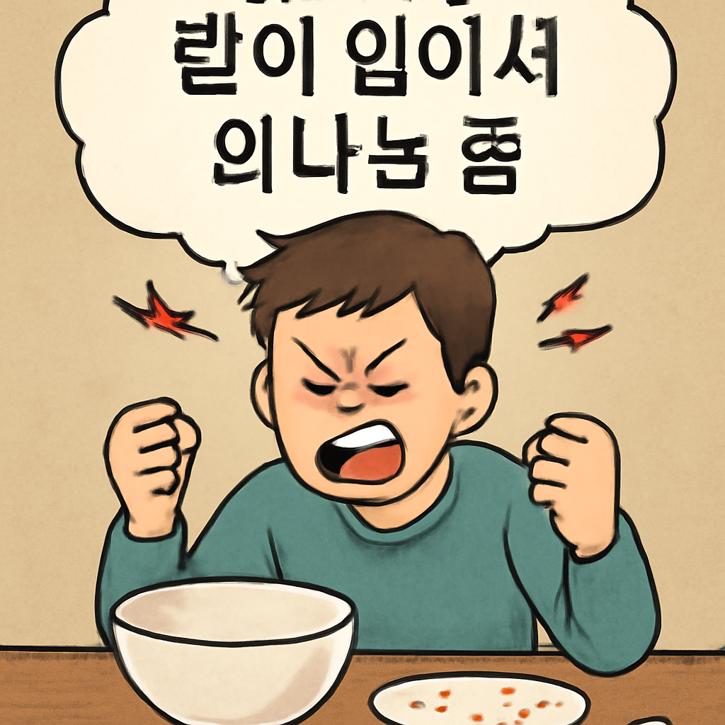 밥이없어서화나는꿈