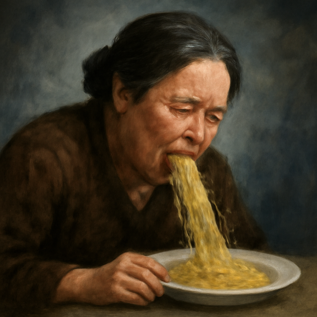 돌아가신 어머니가 음식물을 토하는꿈 - 꿈 해몽, 꿈 풀이(+자세한 해석)이미지