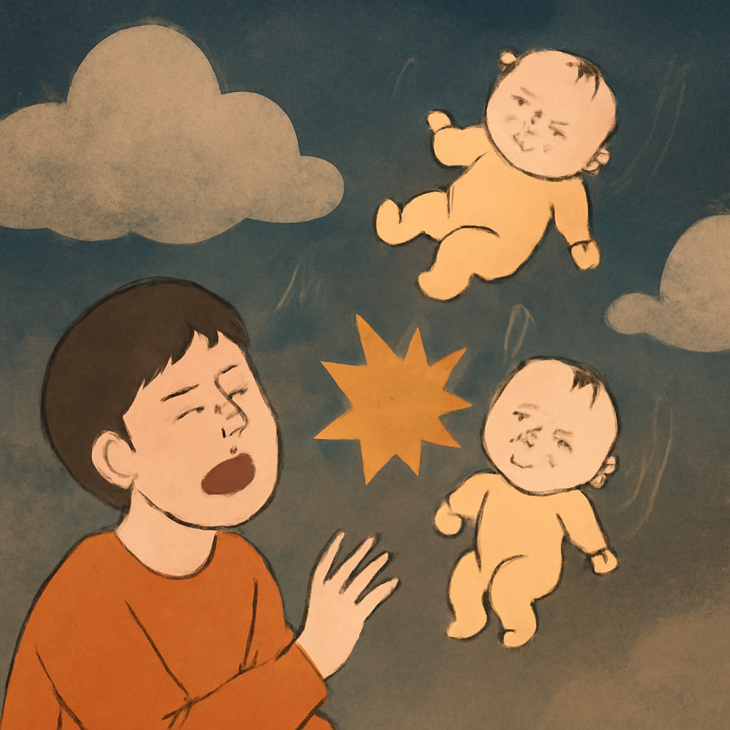 똑같은 아기를 두번 떨어뜨리는 꿈