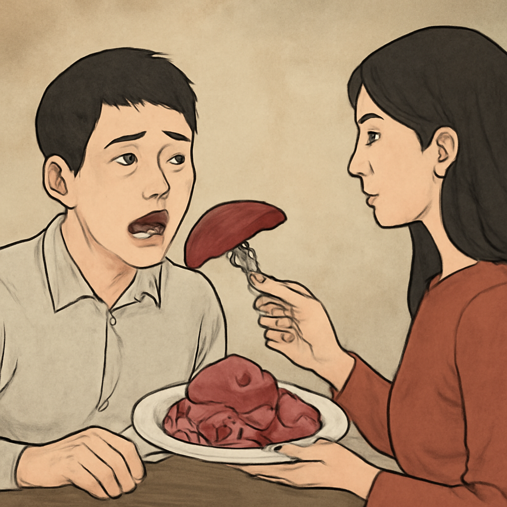 아는사람에게 사람장기를 먹이는꿈 - 꿈 해몽, 꿈 풀이(+자세한 해석)이미지