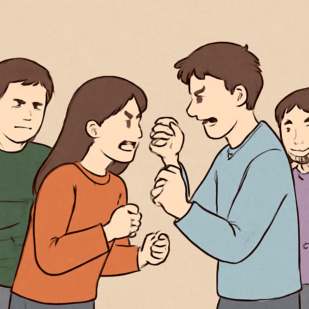 사촌이랑내가싫어하는사람나를이간질하는사람이랑싸워서이기는꿈